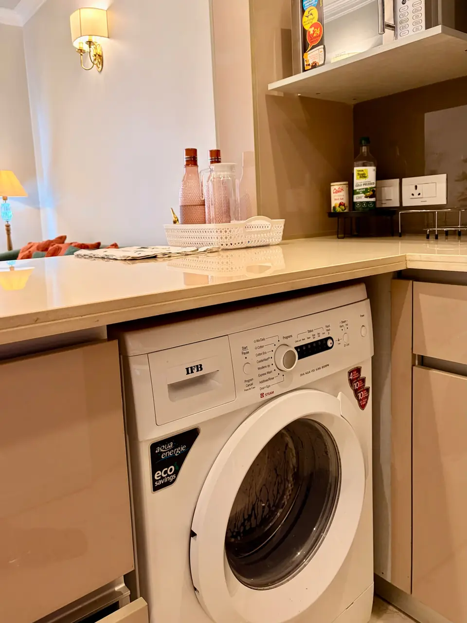 Washing machine under the counter