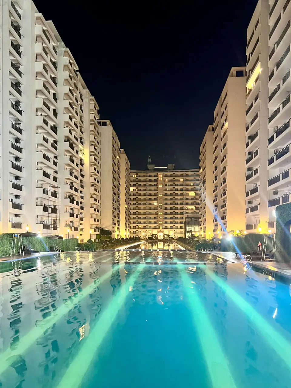 Pool at night
