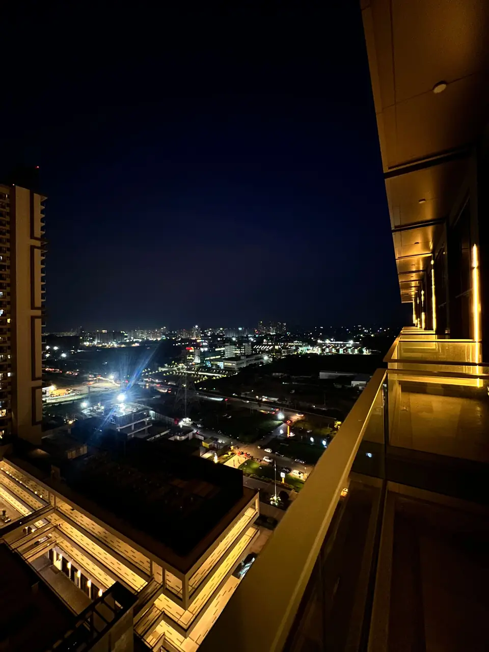 Balcony at night
